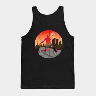 Basketball Street Baller Red and Black Colors Tank Top